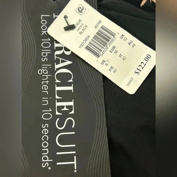 Miraclesuit Razzle Dazzle Tankini Top Black Sz 8 NWT - Picture 4 of 6
